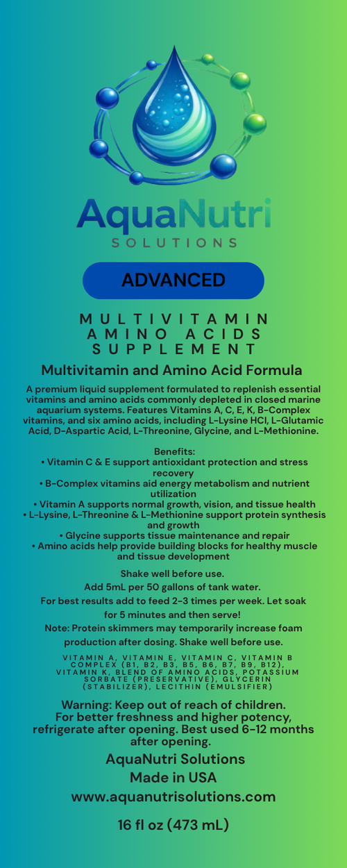 AquaNutri Solutions Advanced Multivitamin and Amino Acid