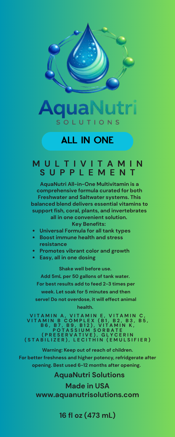AquaNutri All in One Multivitamin