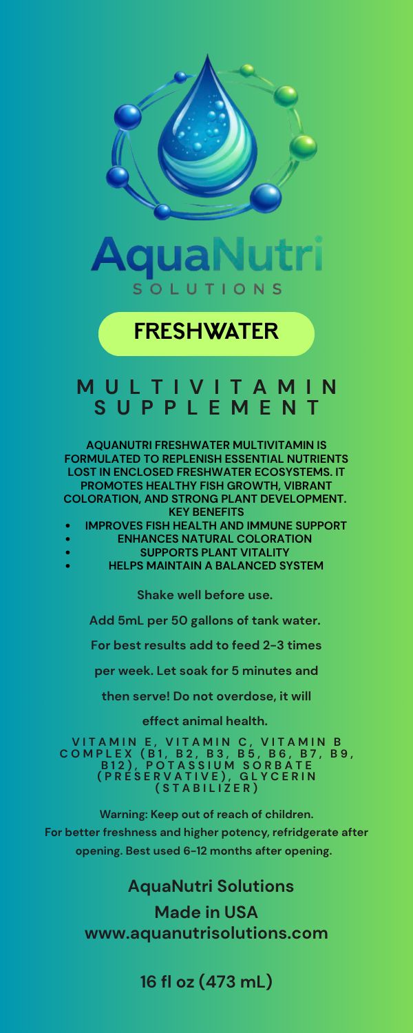 AquaNutri Freshwater Multivitamin